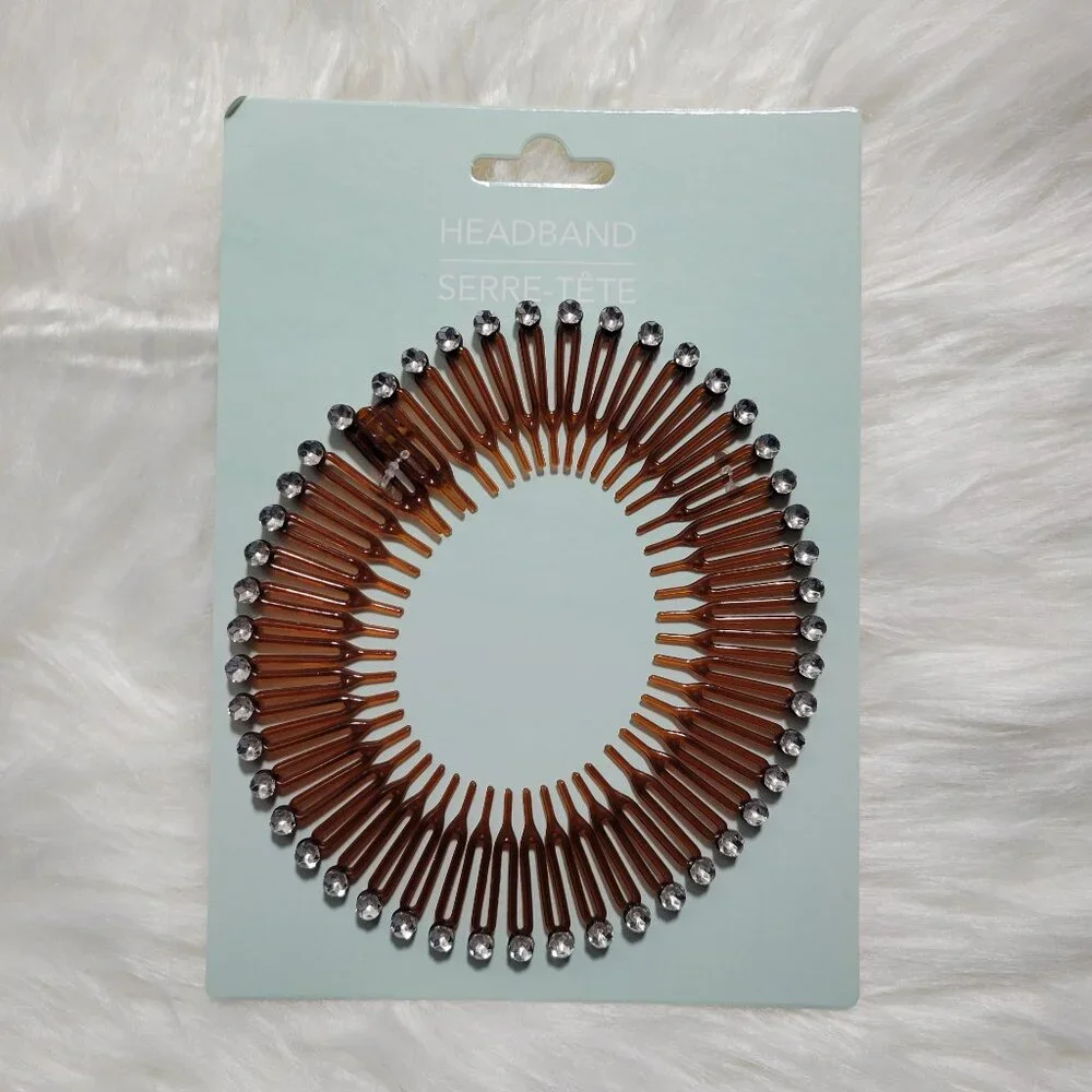 Set of 2 Women's Stretch Comb Headbands